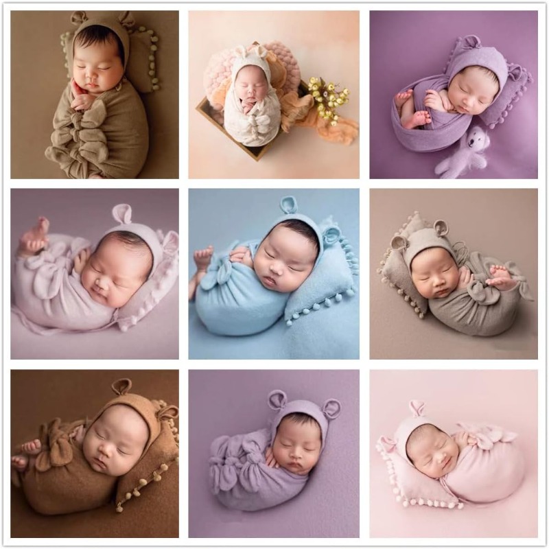 Photography Outfits - Newborn Photography Set Hat + Pillow