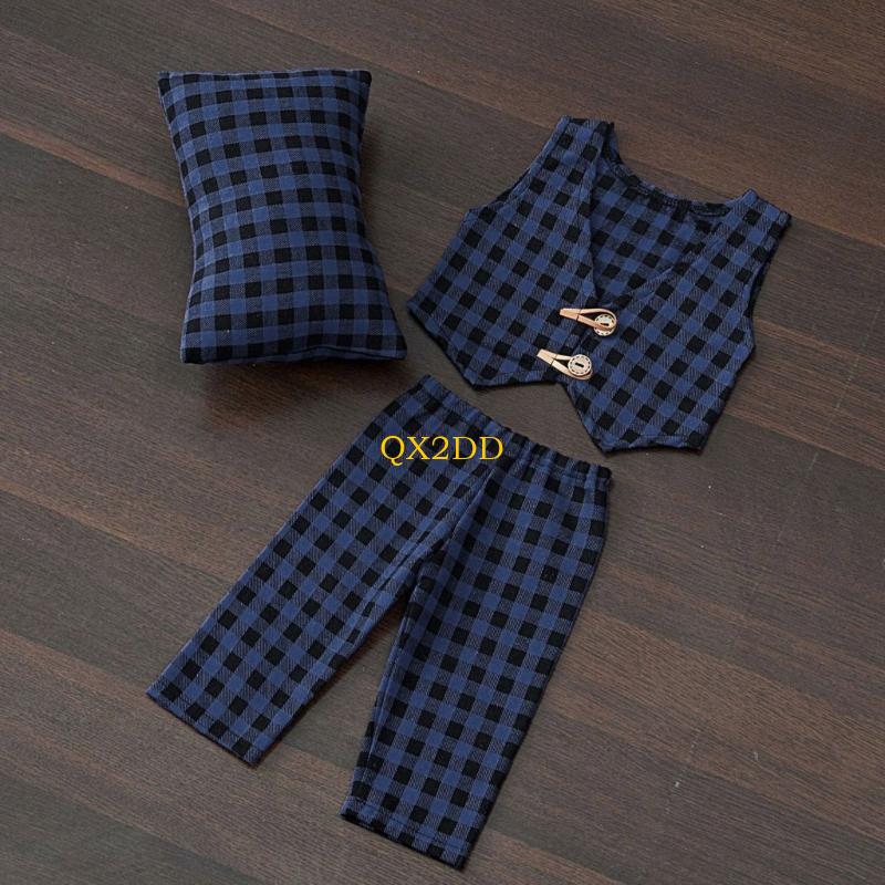 Photography Outfits - QX2D Checkered Pillow Pants & Vest