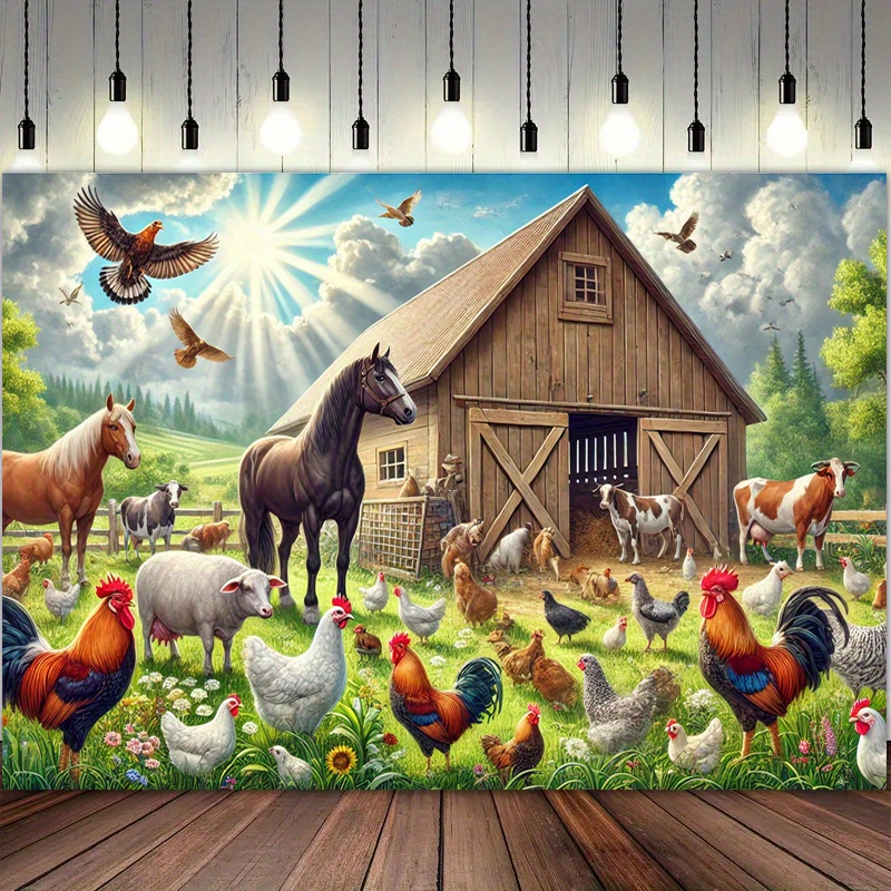 2D curtain banner, large farm  – обзор и цена Photography Duck
