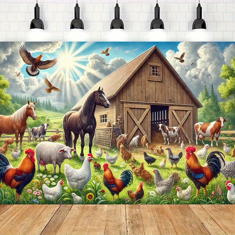 2D curtain banner, large farm  – обзор и цена Photography Duck