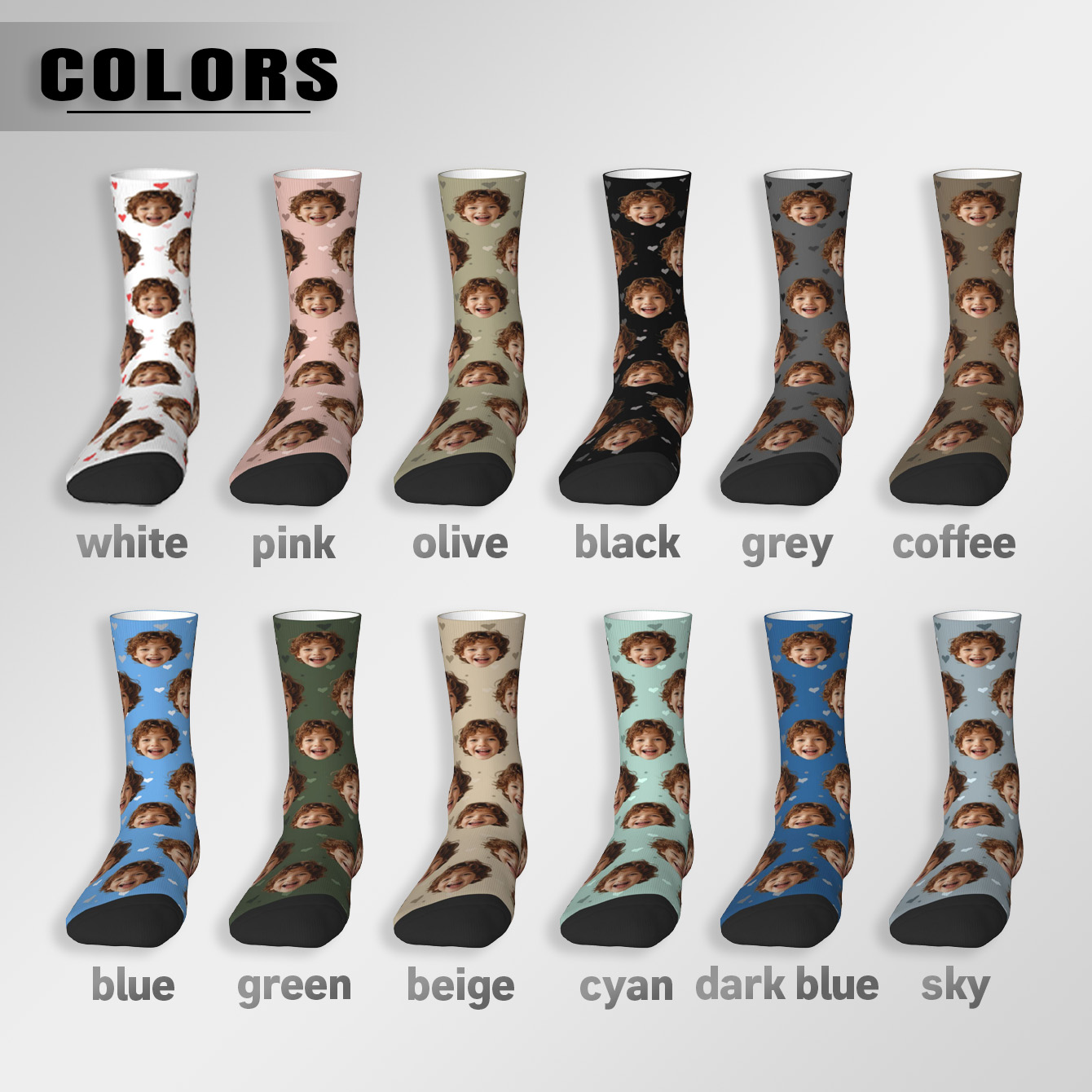 Customized face-shaped socks   – обзор и цена Photography Object