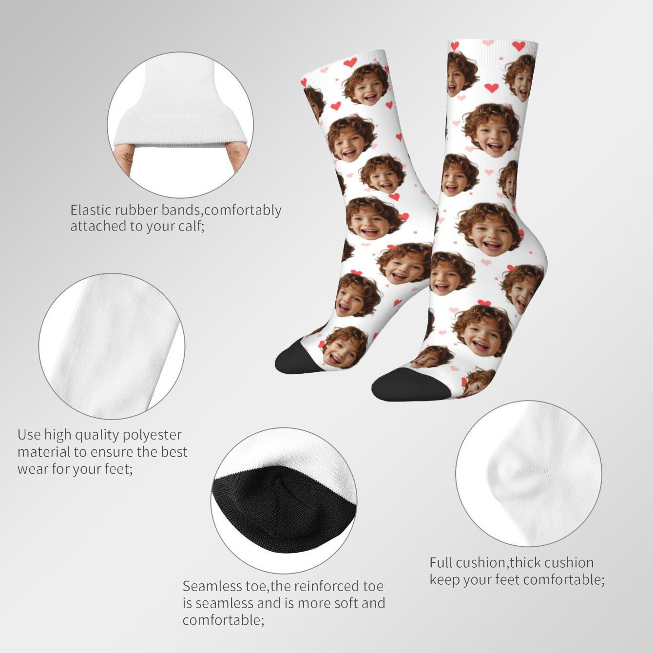 Customized face-shaped socks   – обзор и цена Photography Object