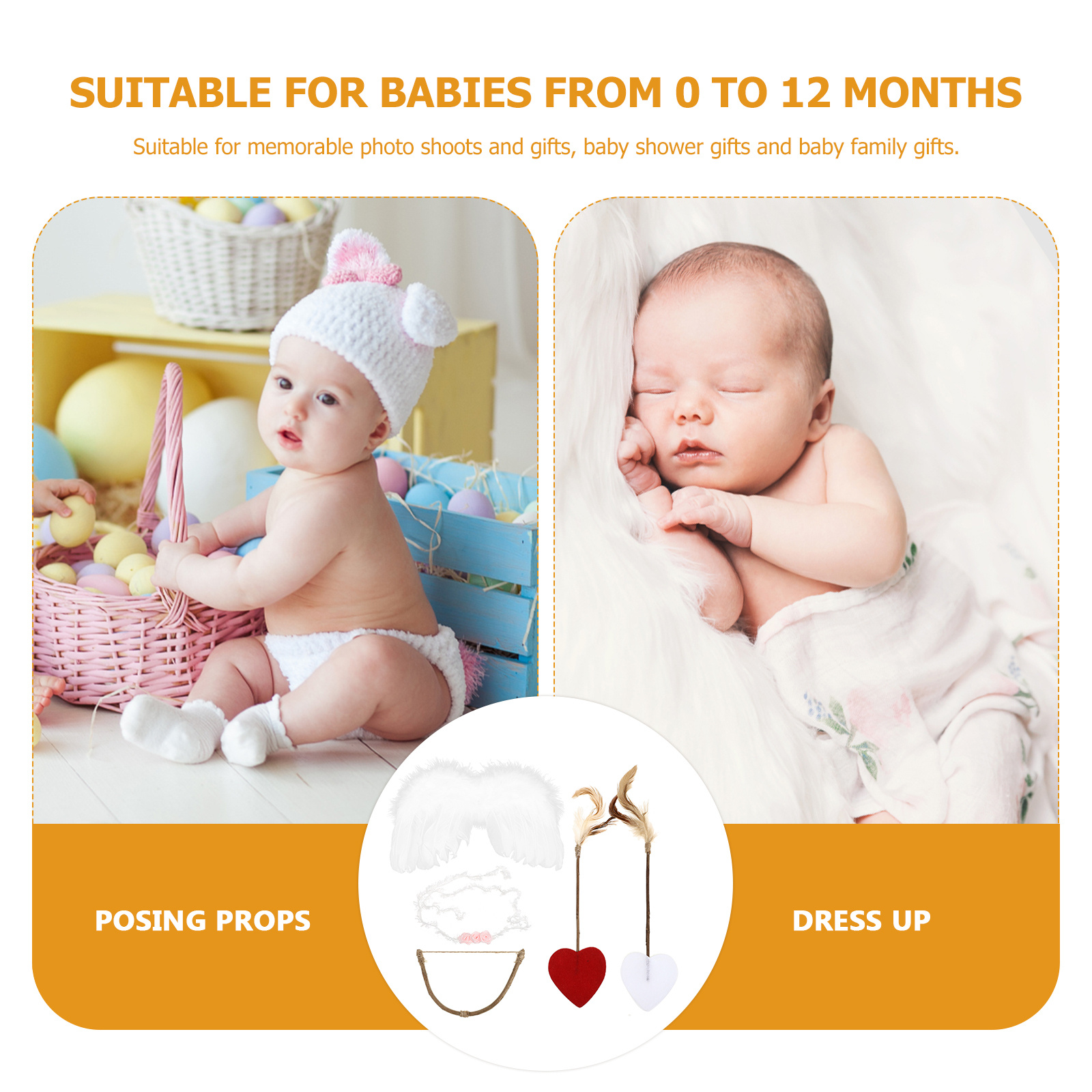 Baby Wing Headband Kit Infant  – обзор и цена Photography Outfits