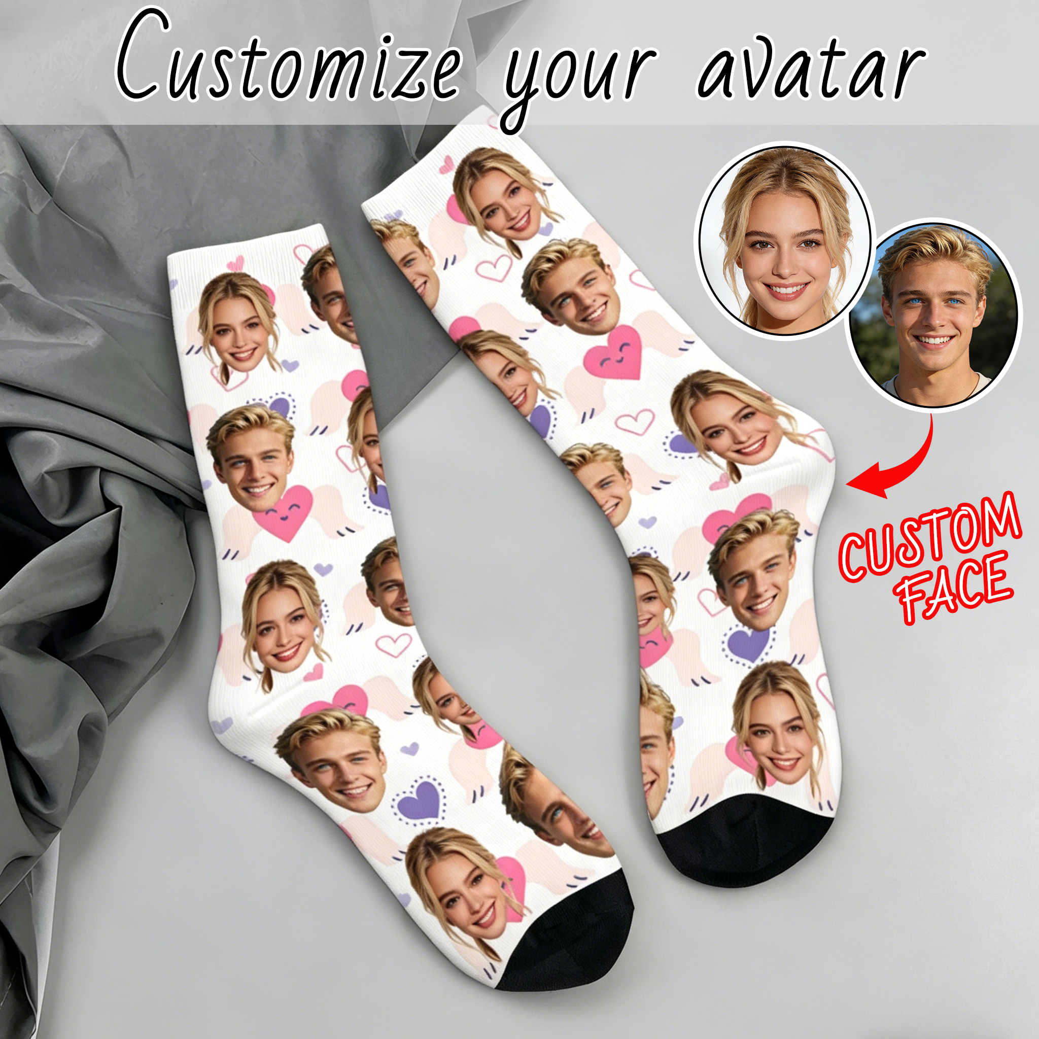 Custom avatar socks for men an – обзор и цена Photography Object