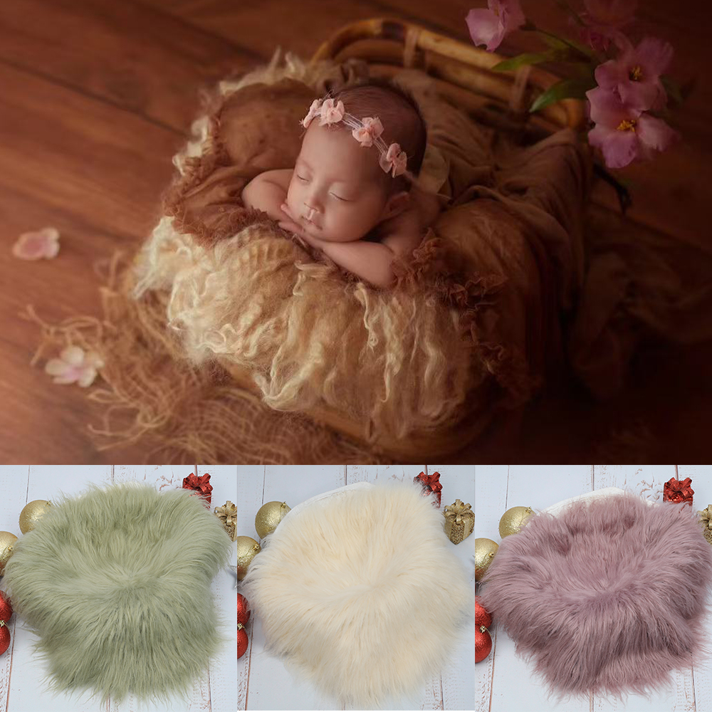 Faux Fur Round Mat Newborn Pho – обзор и цена Photography Newborn