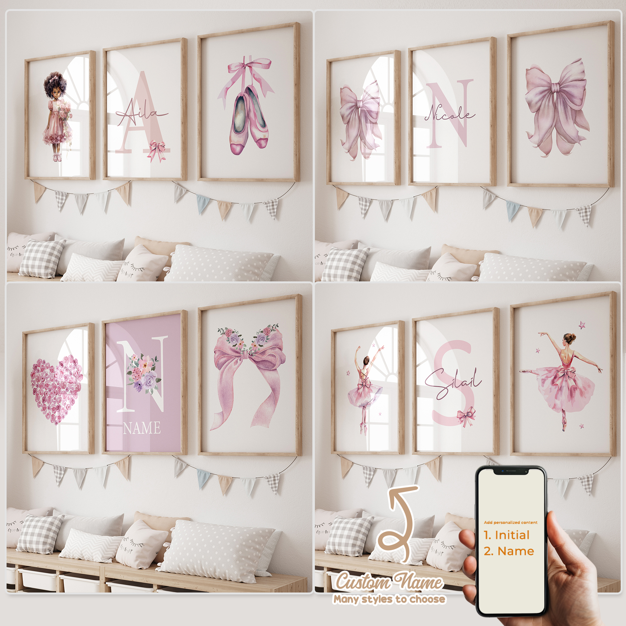 3pcs Personalized Custom Name  – обзор и цена Photography Gallery