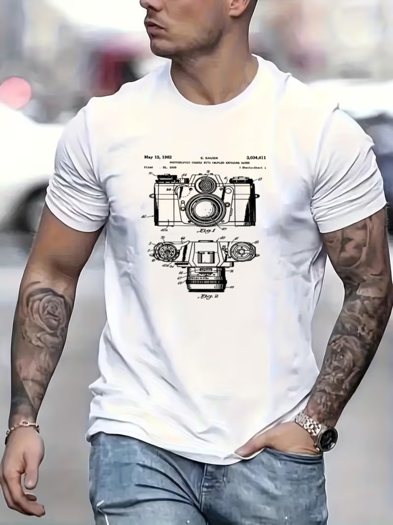 Men's Printed T-Shirt with Cam – обзор и цена Photography Sim