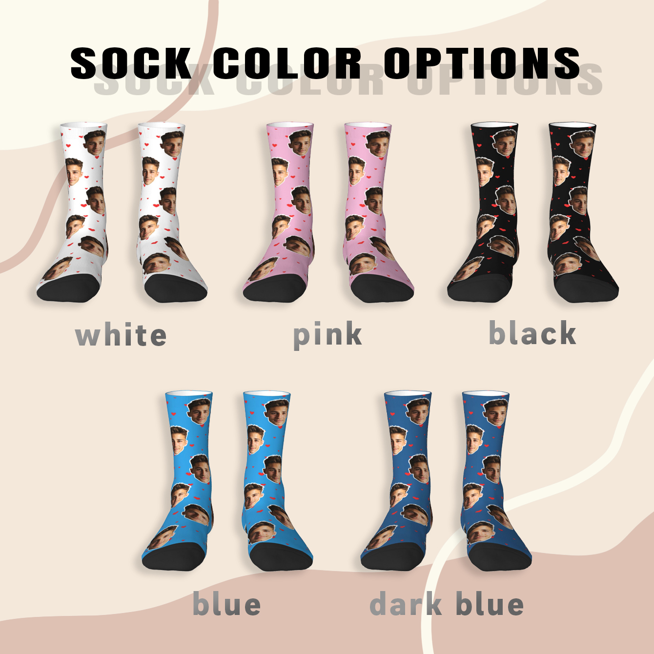 Customized face-shaped socks   – обзор и цена Photography Object