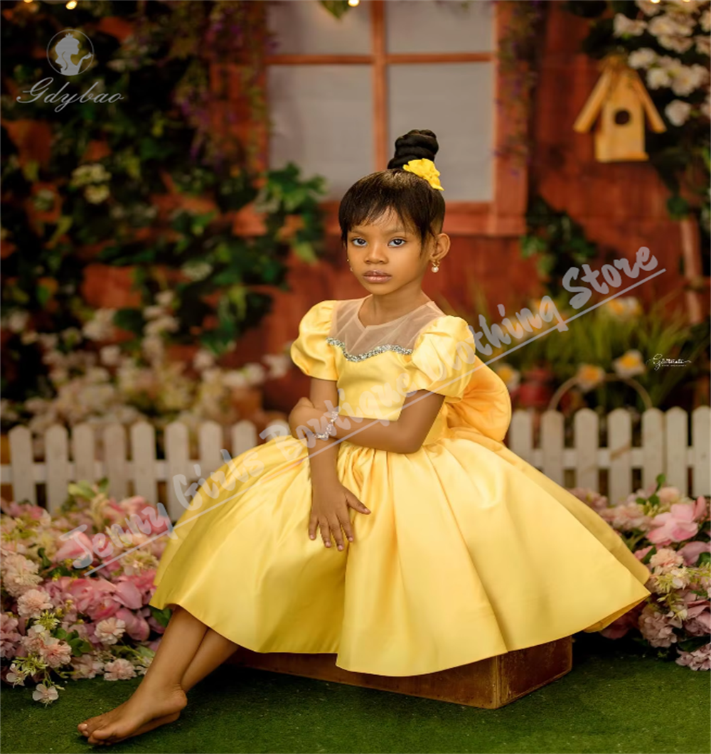Flower Girl Dress Satin Knee-l – обзор и цена Photography Solo