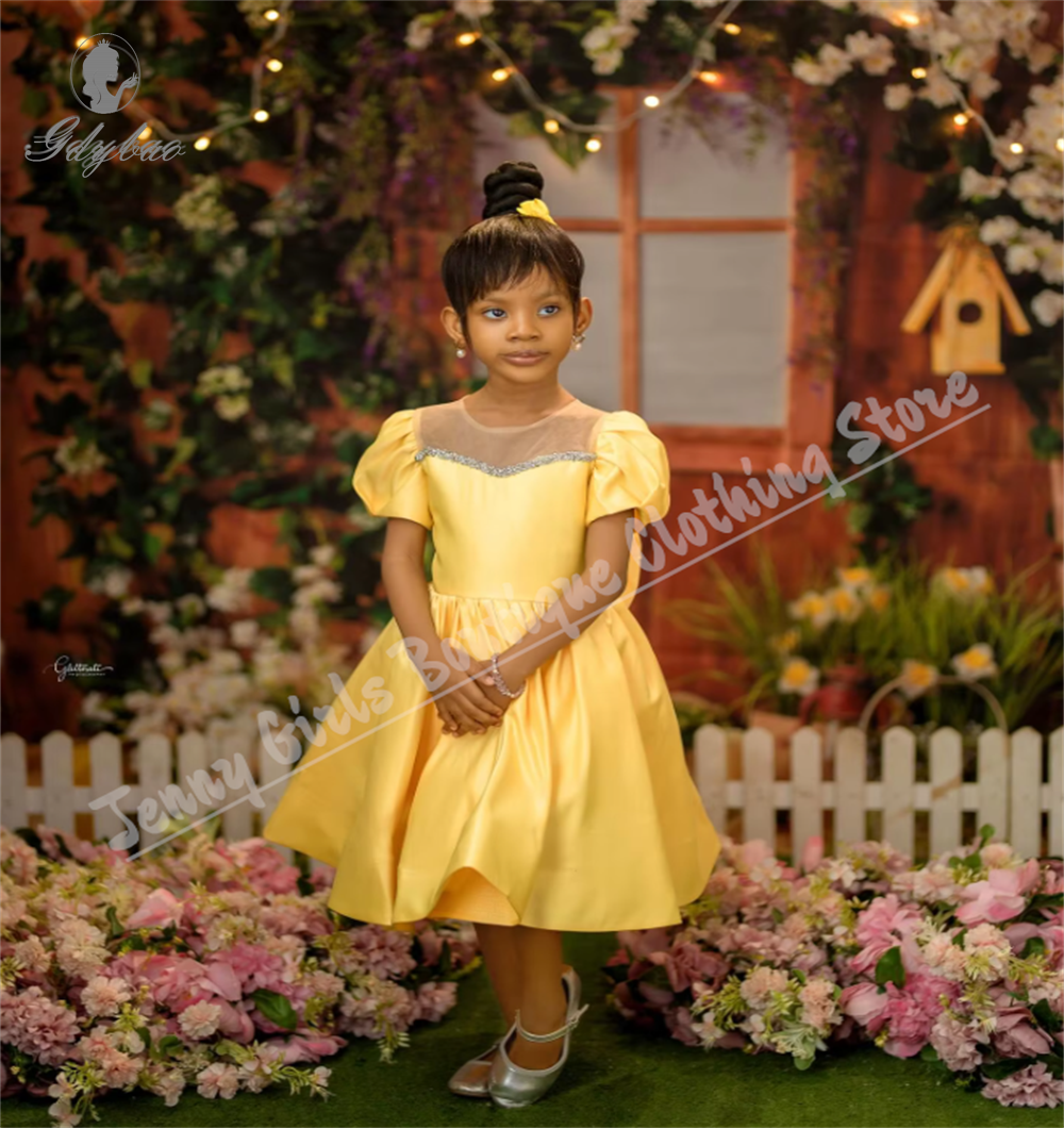 Flower Girl Dress Satin Knee-l – обзор и цена Photography Solo