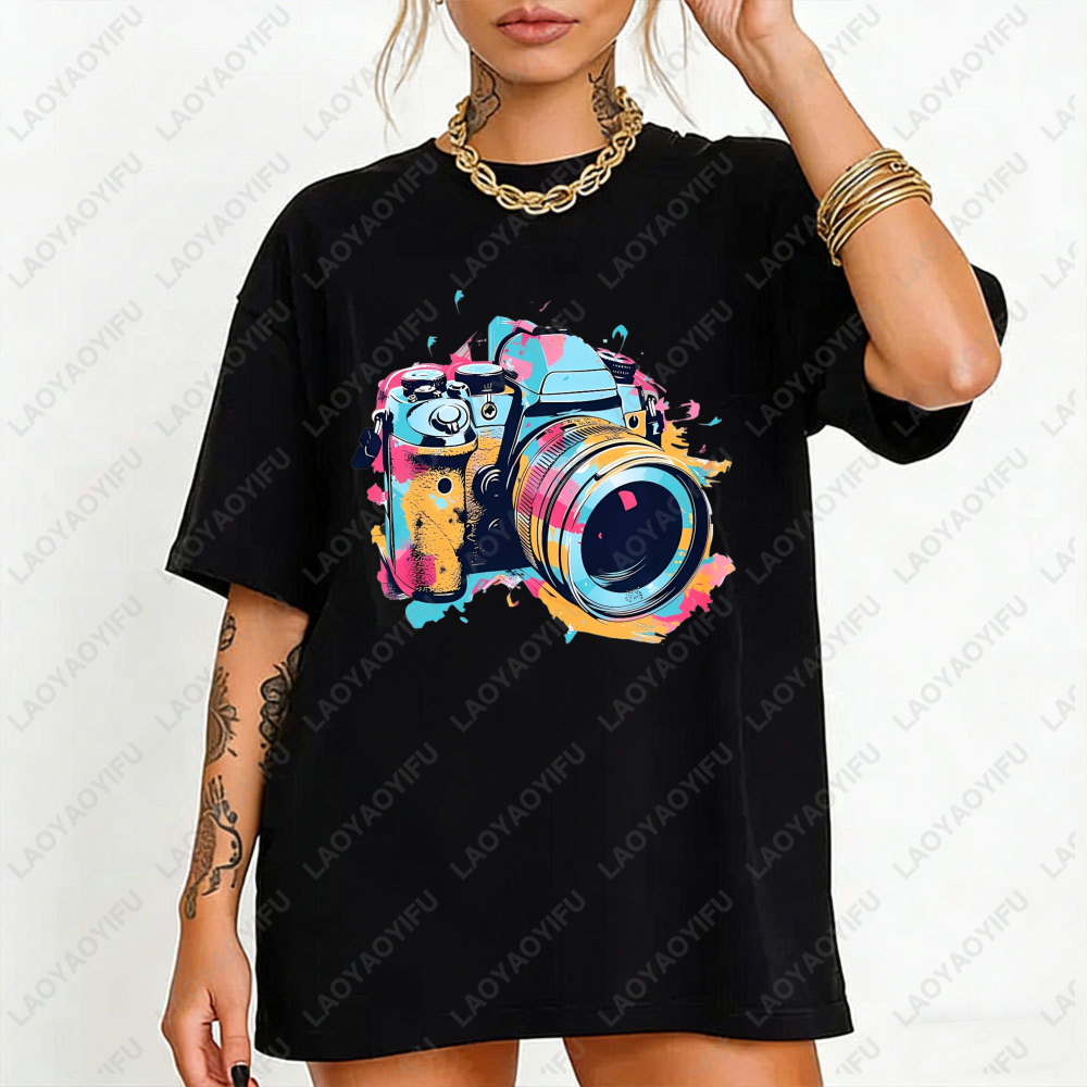 Women's Casual Round Neck T-Sh – обзор и цена Photography Graphic Design