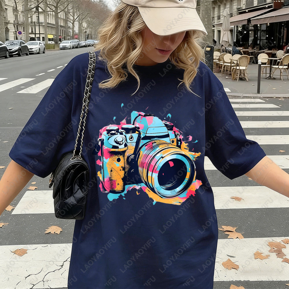 Women's Casual Round Neck T-Sh – обзор и цена Photography Graphic Design