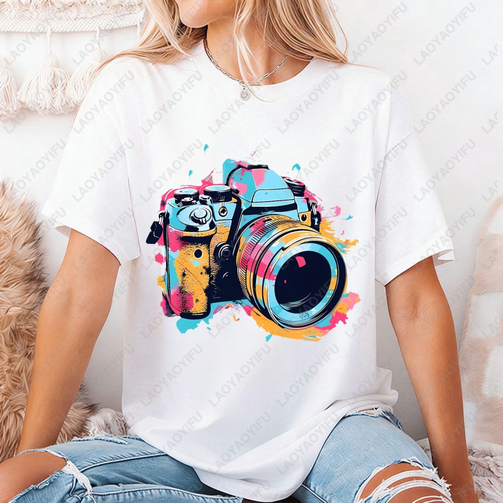 Women's Casual Round Neck T-Sh – обзор и цена Photography Graphic Design